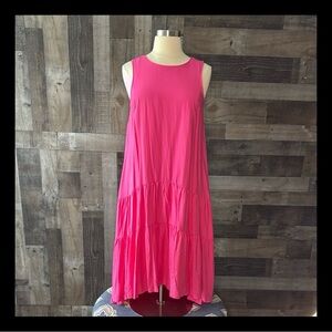 NWT! Anthropologie Maeve pink maxi dress large garden party Barbiecore boho chic